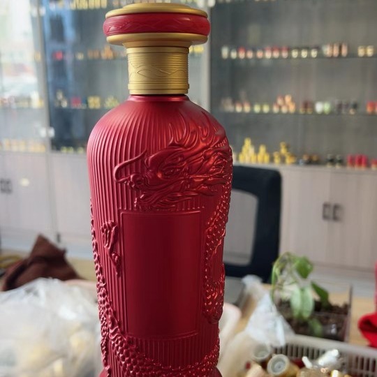 全套礼盒包装白酒瓶一斤装喷涂烤花空酒瓶私人喜宴婚宴玻璃喜酒瓶