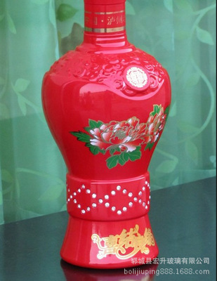 彩色喷涂玻璃酒瓶 精致烤花酒瓶 量大从优 保质保量 图片_高清大图 